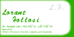 lorant hollosi business card